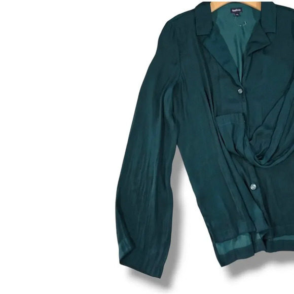 Gap Body women's green long sleeves button-down Blouse - small​ - Picture 4 of 11